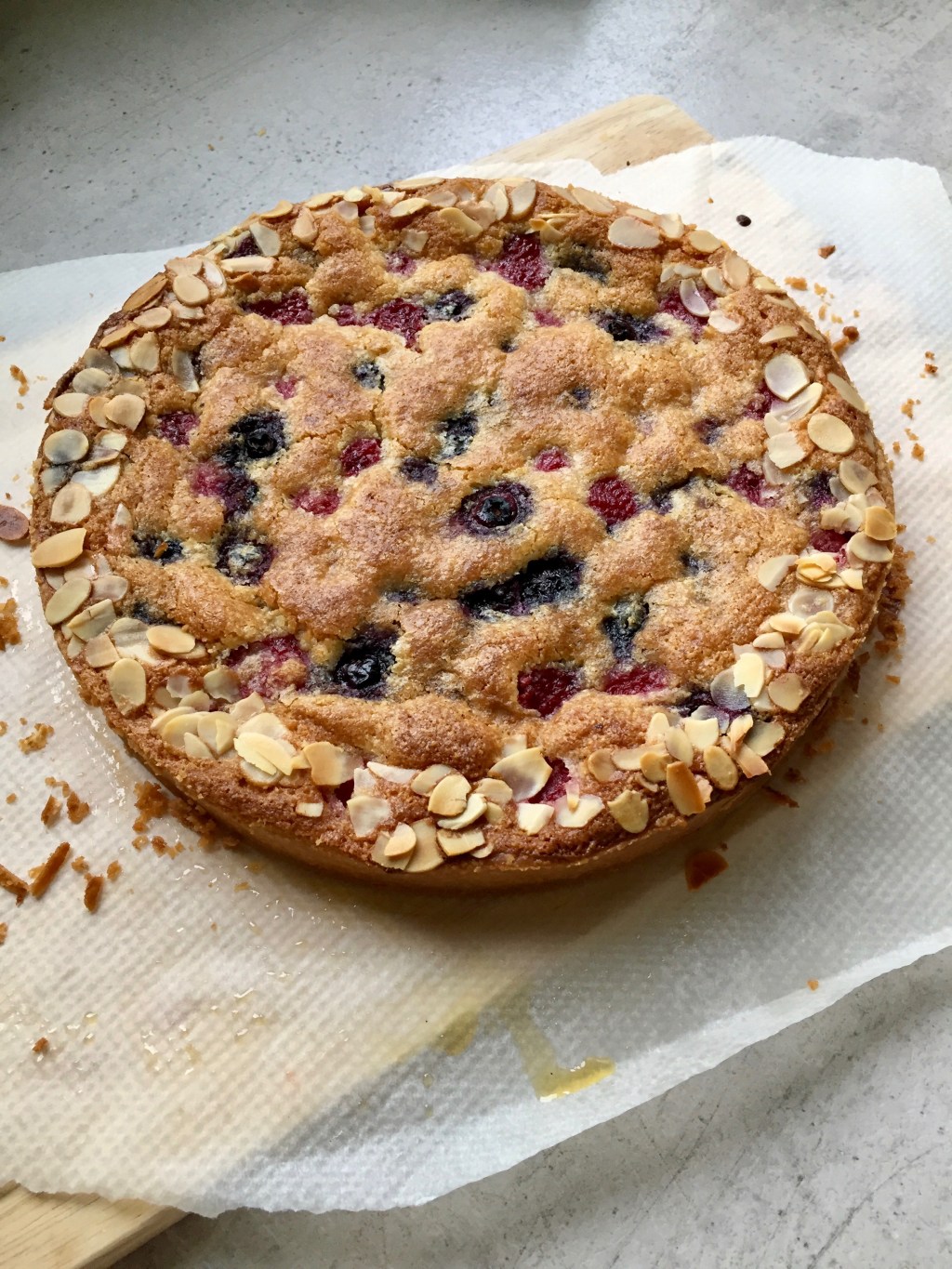 Tarte façon amandine aux fruits&nbsp;rouges