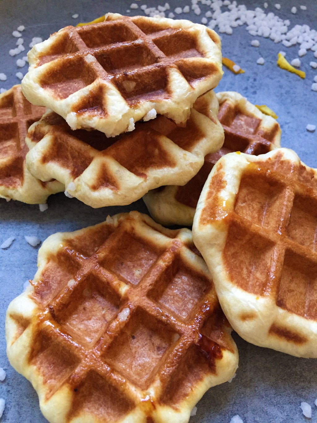 Gaufres liégeoises aux&nbsp;agrumes