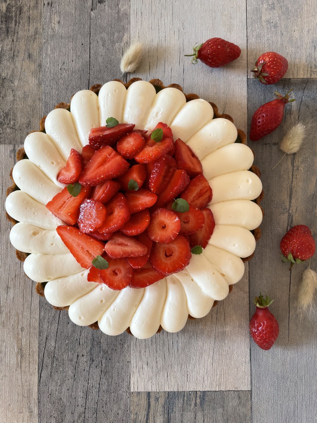 Tarte aux fraises et&nbsp;basilic