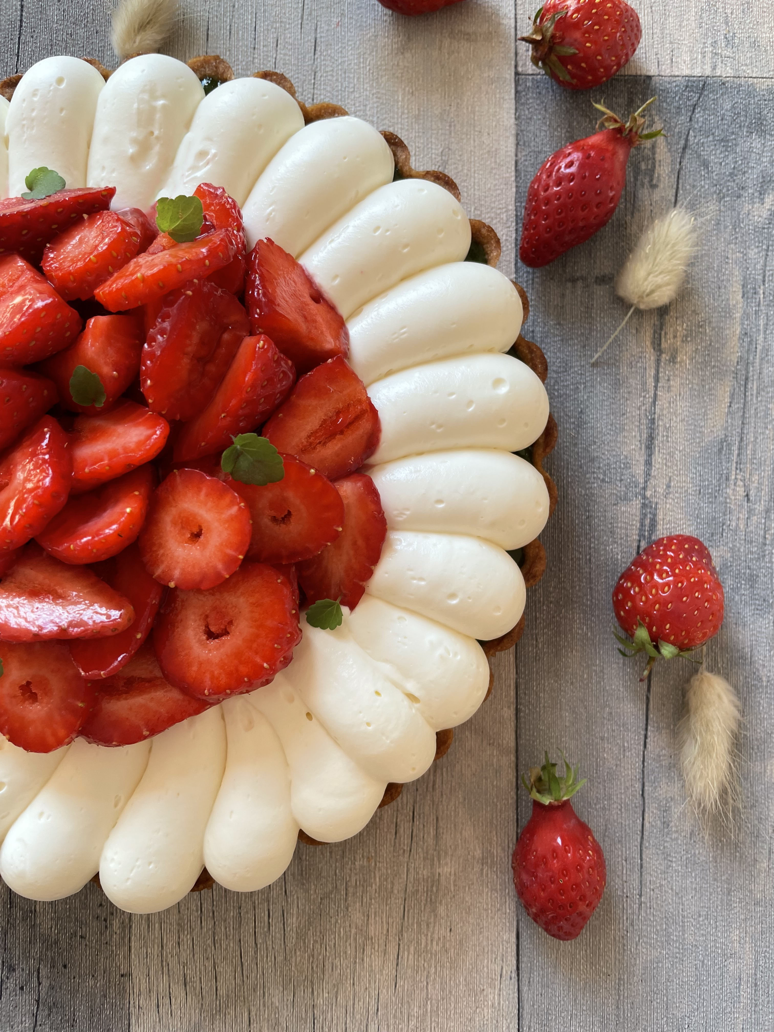 tarte-basilic-et-aux-fraises